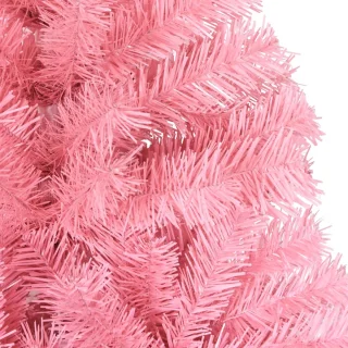 The Living Store Kunstkerstboom met standaard 180 cm PVC roze - Kunstkerstboom - Roze Kerstboom - Pvc Kerstboom - Kerstdecoratie - Kerstboom Decoratief