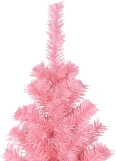 The Living Store Kunstkerstboom met standaard 180 cm PVC roze - Kunstkerstboom - Roze Kerstboom - Pvc Kerstboom - Kerstdecoratie - Kerstboom Decoratief
