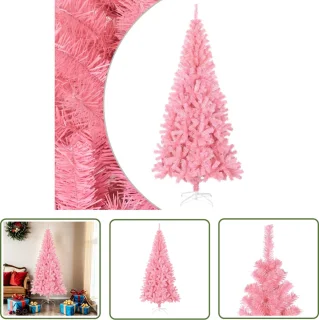 The Living Store Kunstkerstboom met standaard 180 cm PVC roze - Kunstkerstboom - Roze Kerstboom - Pvc Kerstboom - Kerstdecoratie - Kerstboom Decoratief