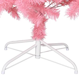 The Living Store Kunstkerstboom met standaard 180 cm PVC roze - Kunstkerstboom - Roze Kerstboom - Pvc Kerstboom - Kerstdecoratie - Kerstboom Decoratief