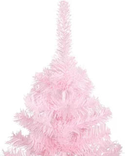 The Living Store Kunstkerstboom met standaard 180 cm PVC roze - Kunstkerstboom - Roze Kerstboom - Pvc Kerstboom - Kerstdecoratie - Kerstboom Decoratief