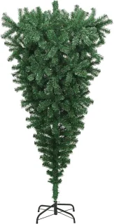 vidaXL - Kunstkerstboom - omgekeerd - met - standaard - 240 - cm - groen