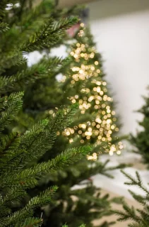 Arkansas kunstkerstboom - 228 cm - groen - Ø 150 cm - houten voet