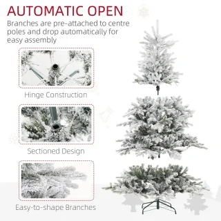 HOMCOM-Christmas Tree-115x115x180cm-Plastique-Vert