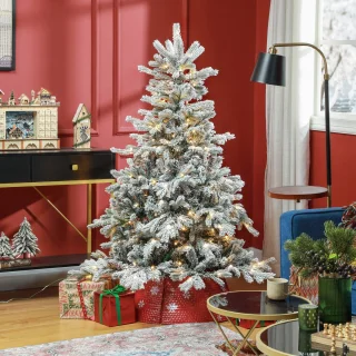 HOMCOM-Christmas Tree-115x115x180cm-Plastique-Vert
