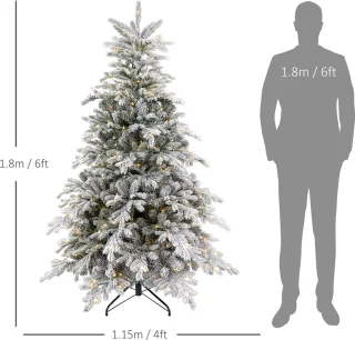 HOMCOM-Christmas Tree-115x115x180cm-Plastique-Vert