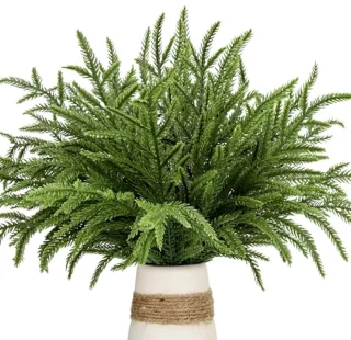 Levensechte Dennenstelen, 30 Stuks, 38 cm, Groene Kunsttakken voor Kerstslingers en Woondecoratie