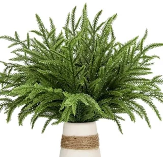 Levensechte Dennenstelen, 30 Stuks, 38 cm, Groene Kunsttakken voor Kerstslingers en Woondecoratie