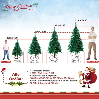 Kerstboom Kunstboom 120cm Kunstkerstboom Decoratie, Pvc Kerstboom Kerstdecoratie, Dennenboom Inclusief Plastic Standaard