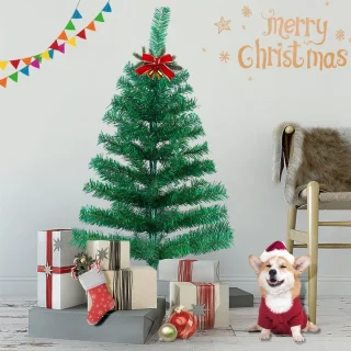Kerstboom Kunstboom 120cm Kunstkerstboom Decoratie, Pvc Kerstboom Kerstdecoratie, Dennenboom Inclusief Plastic Standaard