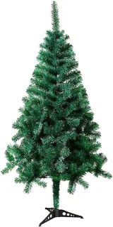 Kerstboom Kunstboom 120cm Kunstkerstboom Decoratie, Pvc Kerstboom Kerstdecoratie, Dennenboom Inclusief Plastic Standaard