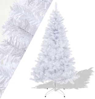 210cm kunstkerstboom, met standaard, kunstboom, kerstboom, pvc-naalden, ideaal voor thuis, kantoor, winkels en hotels, wit