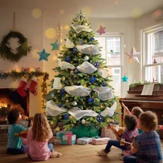 Soontrans 150 cm Premium Kunstkerstboom-Levensechte Kunstmatige PVC + PE Spar, Kerstboom Met LED Verlichting, Houten Standaard, Opbergtas, Decoratieve Accessoires, Beschermende Handschoenen, Dichte Takken, Vlamvertragend