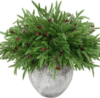 18 inch kunstmatige dennentakken groen met dennenappels