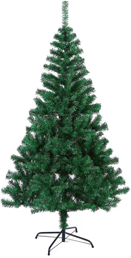 180 cm groene kunstkerstboom met metalen standaard