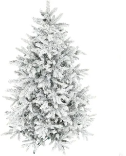 180 cm hoge besneeuwde kerstboom met metalen voet