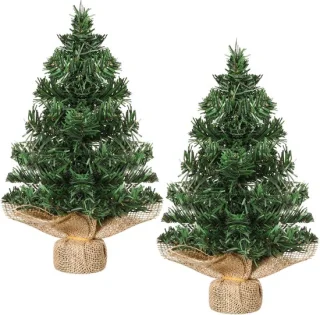 2 stuks Bureaukerstboom mini 20 cm
