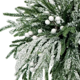 20 Kunstkersttakken 38 cm met rode bessen