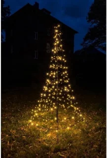 200 cm led dennenboom met stelpaal - zwart