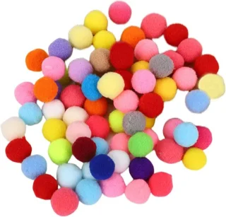 2000 Stuks 10 mm Mini Pompoms - Plucheballen