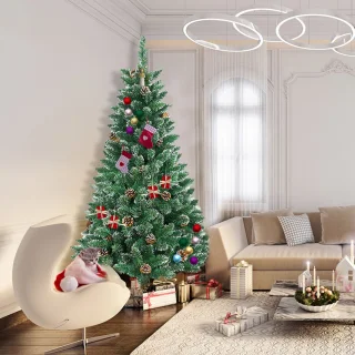 210 cm kunstkerstboom PVC dennenboom met standaard