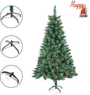 210 cm kunstkerstboom PVC dennenboom met standaard