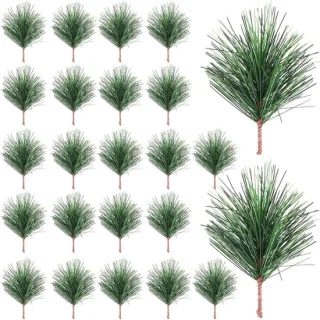 24 stuks kunstmatige groene dennentakken voor feestdagen