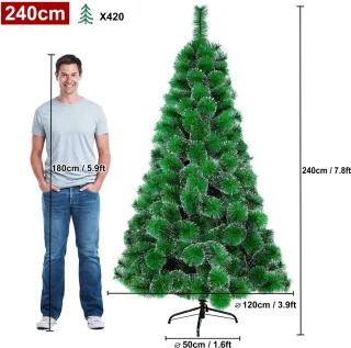 240 cm Kunstkerstboom met standaard