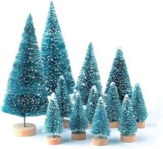 28x mini kunstkerstbomen