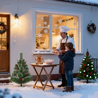 2er Set Künstlicher Weihnachtsbaum 76 cm