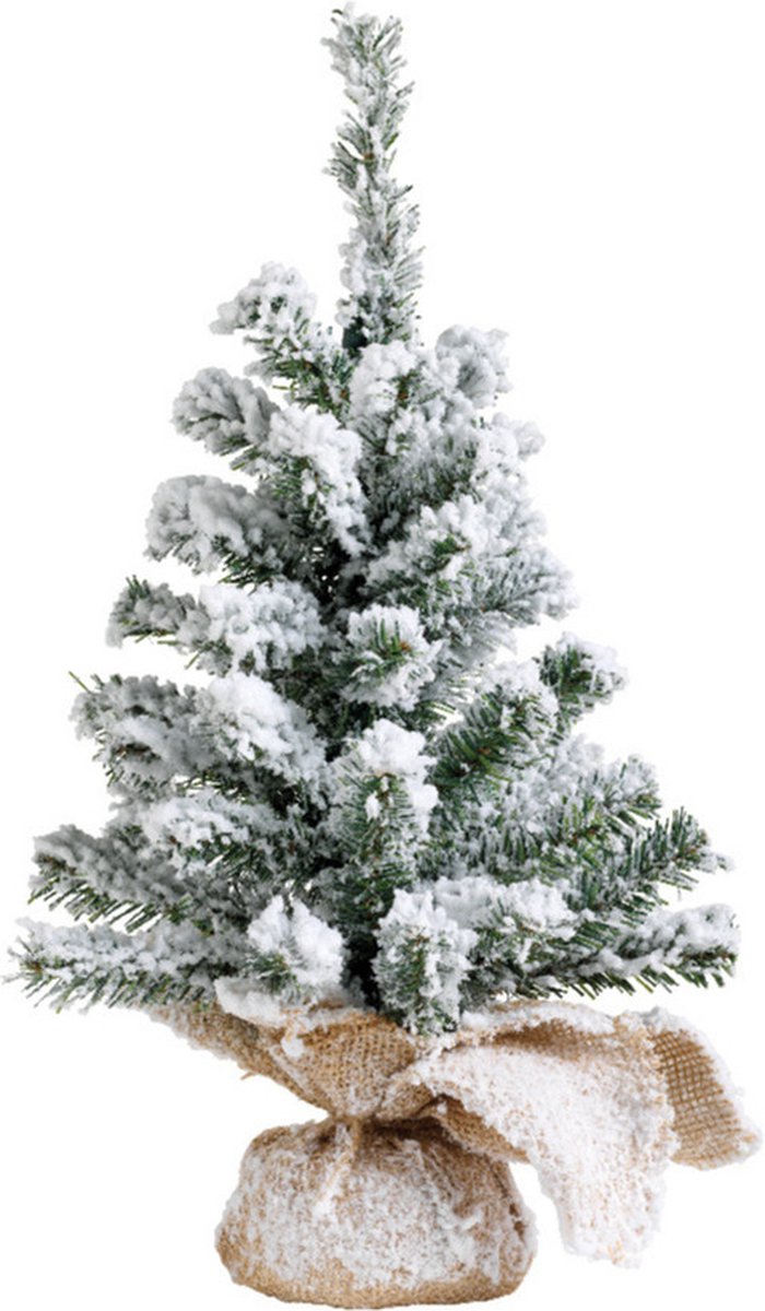 2x Kunstkerstboom sneeuw 45 cm