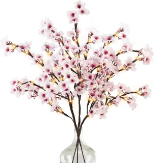 3-delige set Kersenbloesemtakken 76 cm - Kunstbloemen