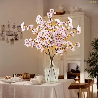 3-delige set Kersenbloesemtakken 76 cm - Kunstbloemen