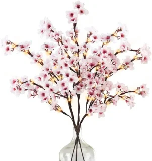 3-delige set Kersenbloesemtakken 76 cm - Kunstbloemen