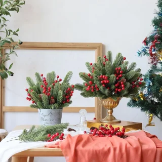 30 stuks kunstmatige dennentakken voor kerstdecoratie
