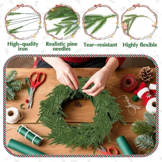 30x Kunstkersttakken Spar 37 cm Groen