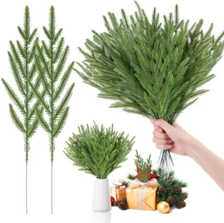 30x Kunstkersttakken Spar 37 cm Groen