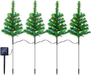3x Set van 4 Kerstboom Tuinverlichting