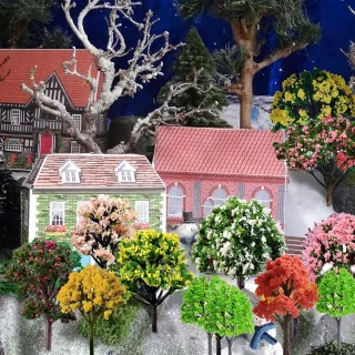 40pcs Landscape Model Trees (2 Styles) - Mixed 8-10cm