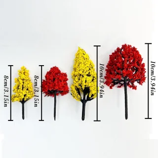 40pcs Landscape Model Trees (2 Styles) - Mixed 8-10cm