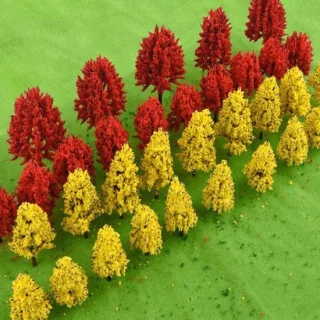40pcs Landscape Model Trees (2 Styles) - Mixed 8-10cm