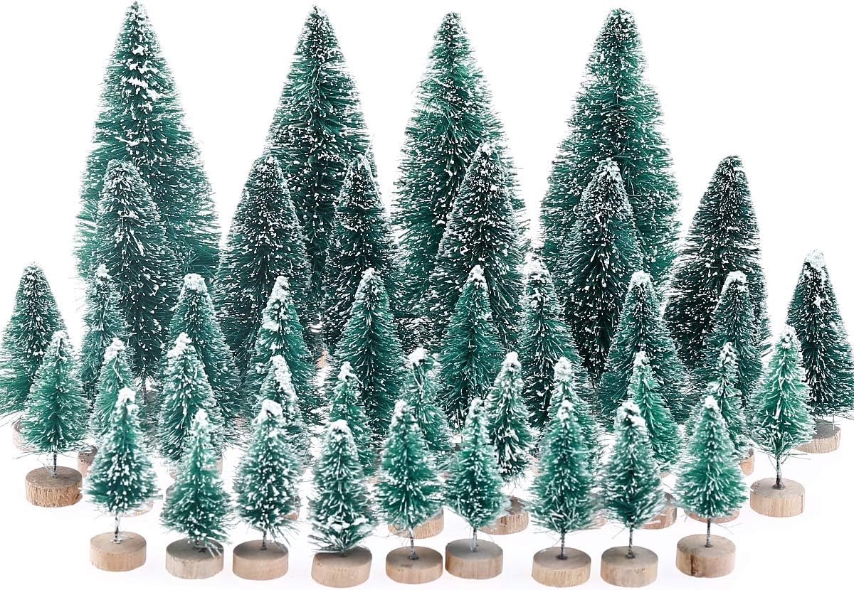 De 40x Mini Kunstkerstboom Tafelmodel in één oogopslag