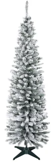 4goodz Slanke Kunstkerstboom 210 cm groen/wit