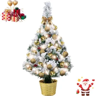 50 cm verlichte mini kunstkerstboom