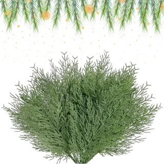 50 kunstmatige dennentakken in kerstgroen