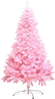 6 ft roze kunstkerstboom met standaard