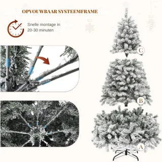 6-voet Sneeuwbedekte Kunstkerstboom