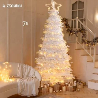 7FT Witte Kunstkerstboom