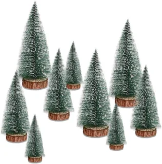 9-delige sisal kunstkerstbomen (3 maten)