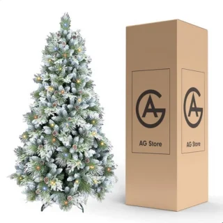 AG Kunstkerstboom 210 cm Sneeuwwit